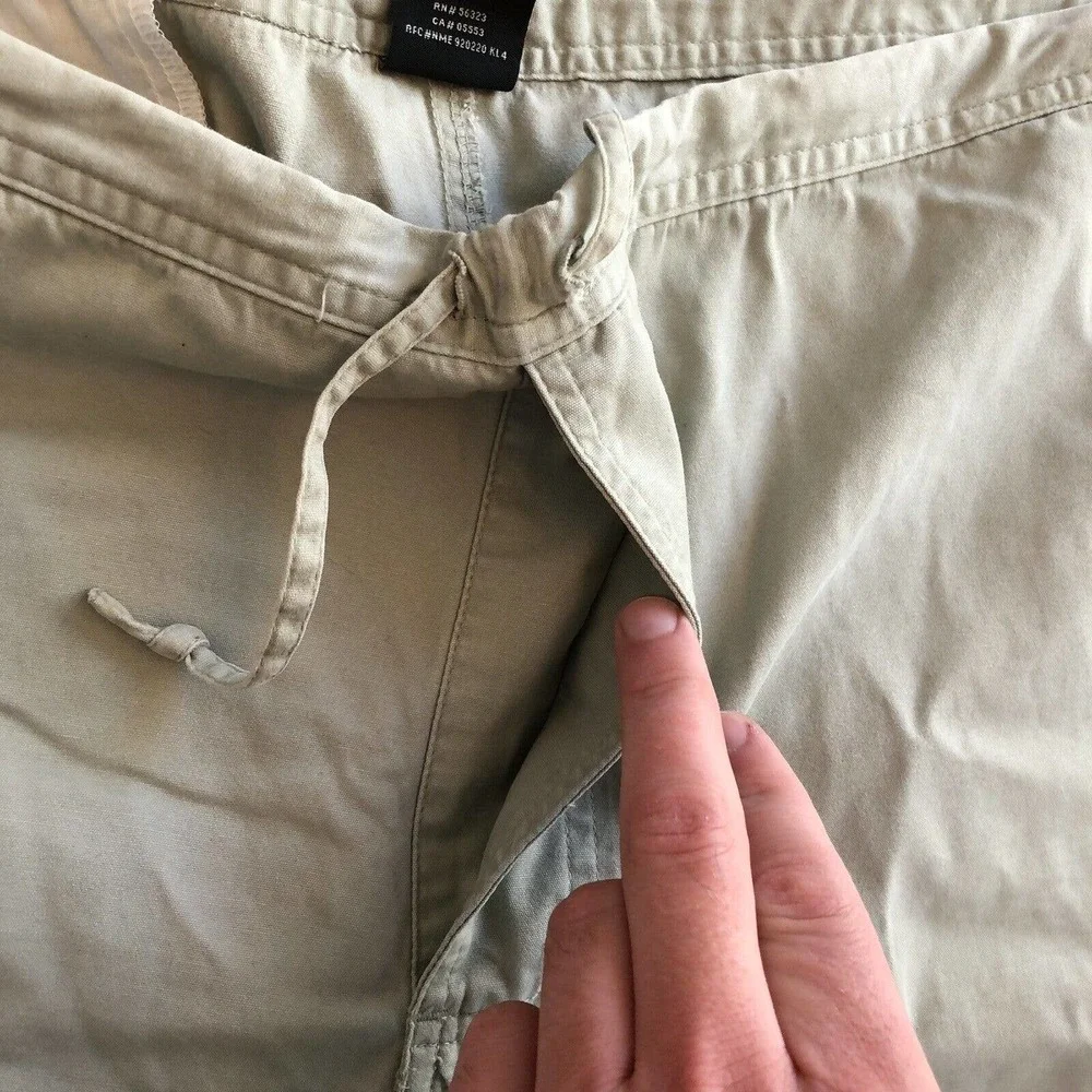 Vintage Nike Tan Khaki Pants Draw String Pockets XL Late 90s Athletic Leisure￼